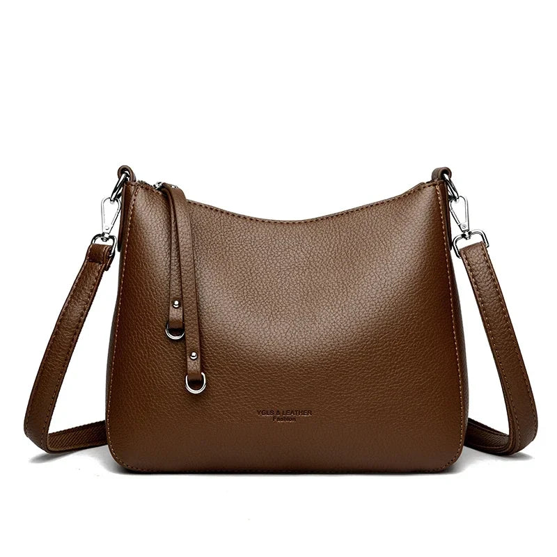 Crossbody Women Soft Leather Beaded Bags
