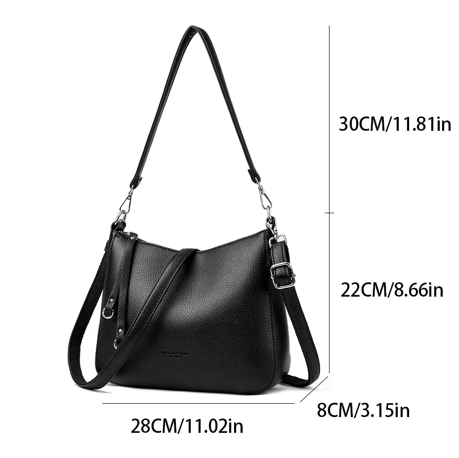 Crossbody Women Soft Leather Beaded Bags