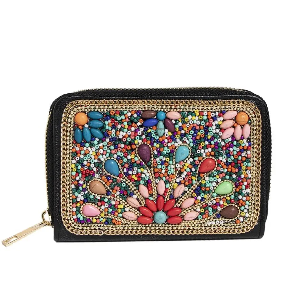 Trendy Bohemian Style Chic Beaded Butterfly Purse