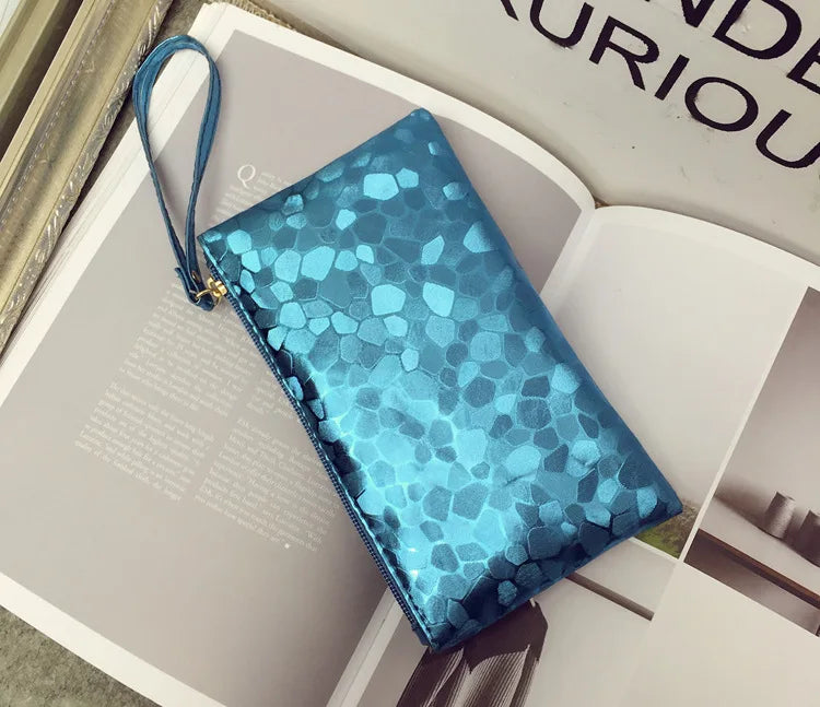 Elegant PU Leather Trendy Women Clutch