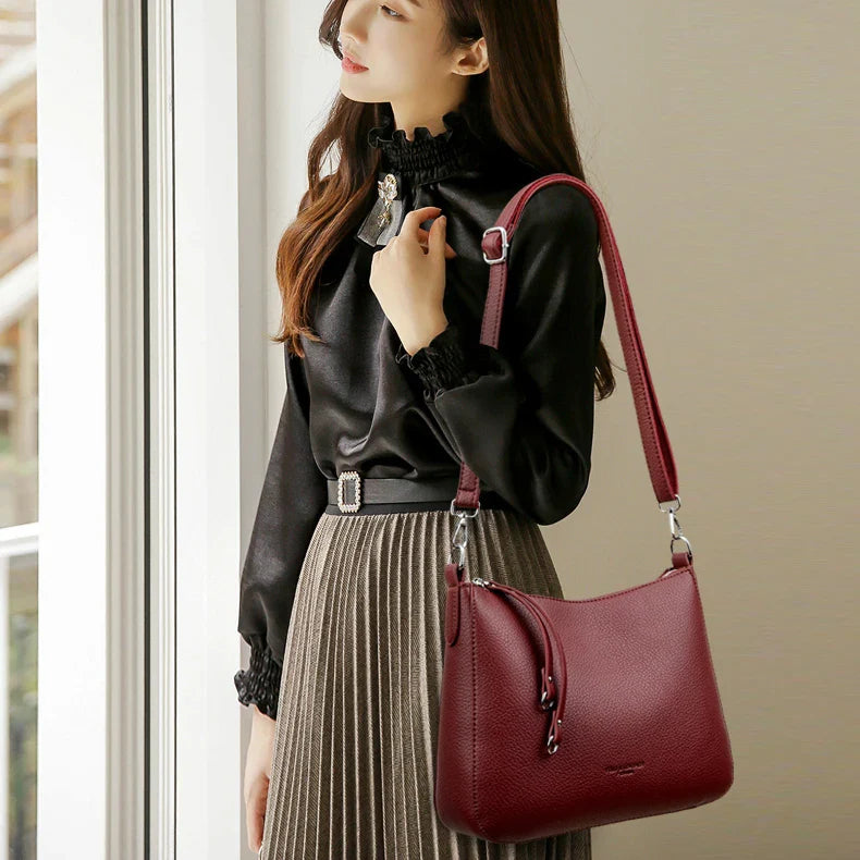 Crossbody Women Soft Leather Beaded Bags