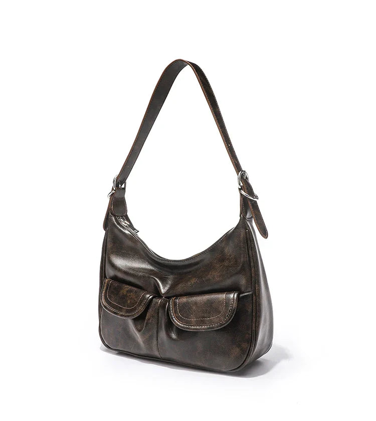 Trendy Top Zipper Closure Military Box Beaded Purse
