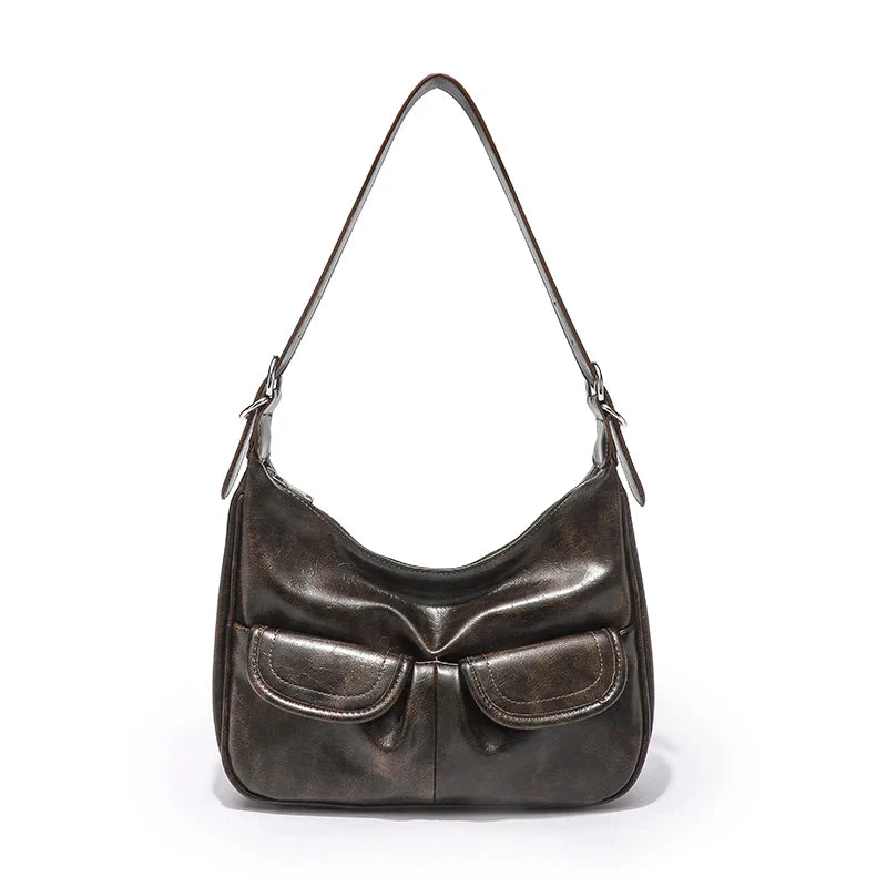 Trendy Top Zipper Closure Military Box Beaded Purse