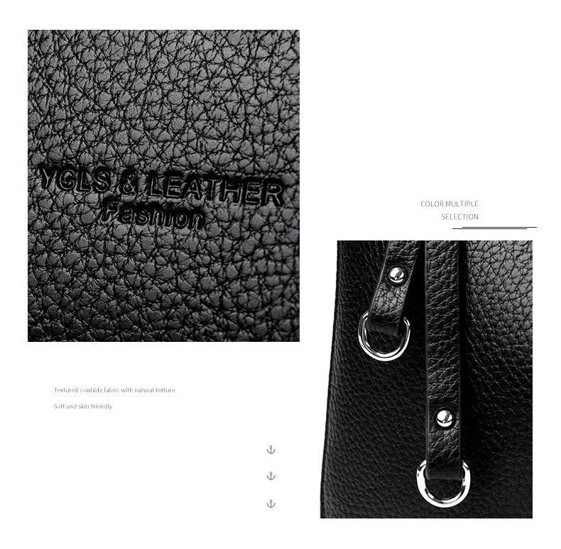 Crossbody Women Soft Leather Beaded Bags