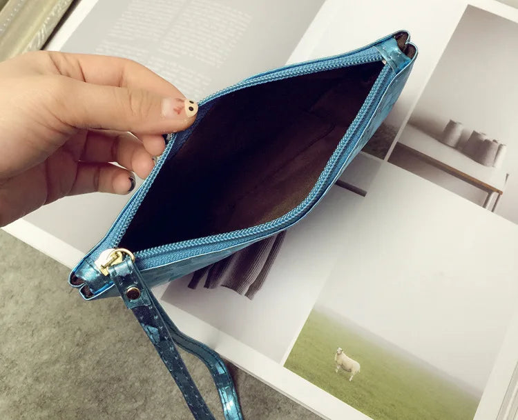 Elegant PU Leather Trendy Women Clutch