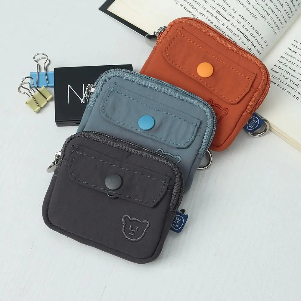 Portable Nylon Coin Purse Zipper Multi-purpose Small Wallet Gift Bag