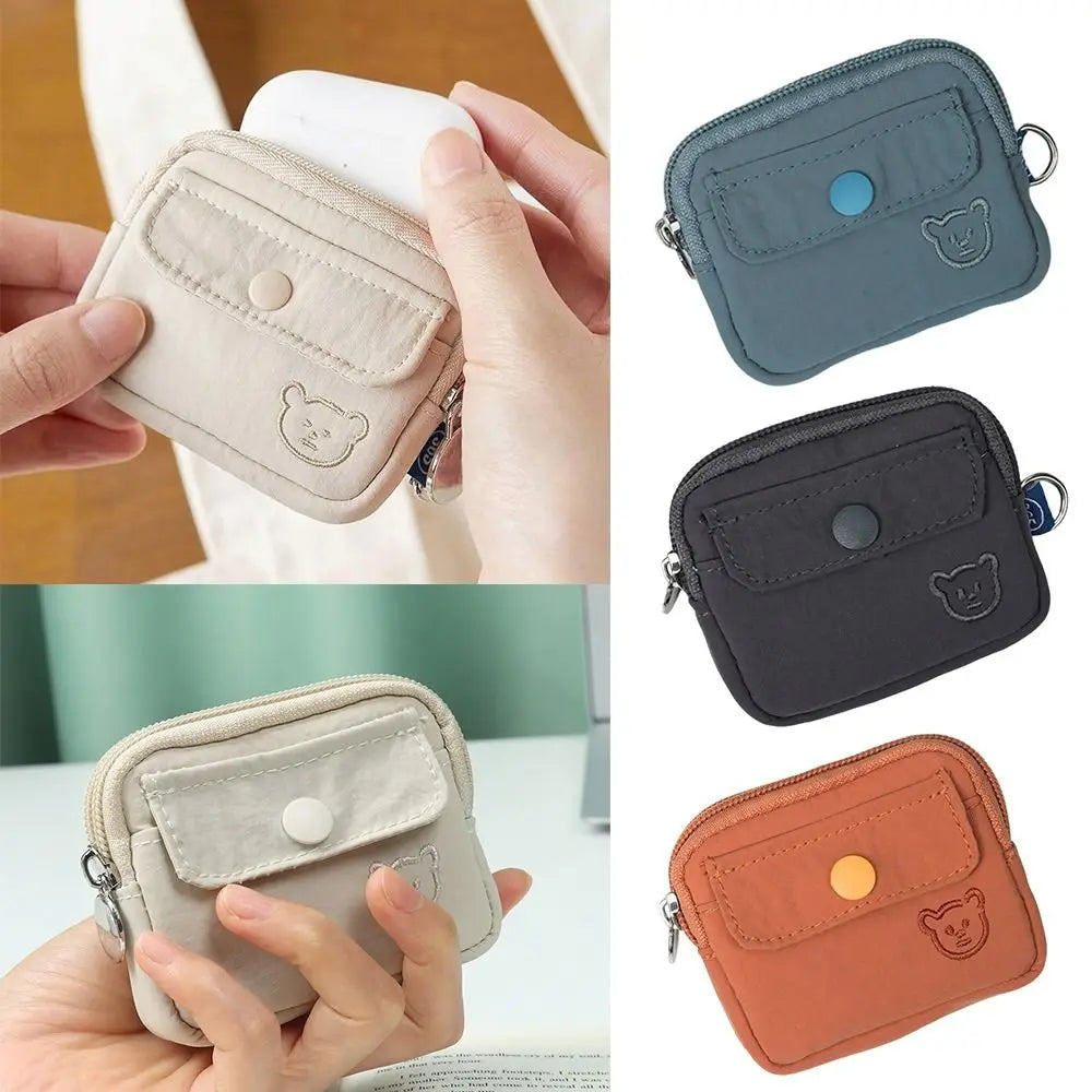Portable Nylon Coin Purse Zipper Multi-purpose Small Wallet Gift Bag