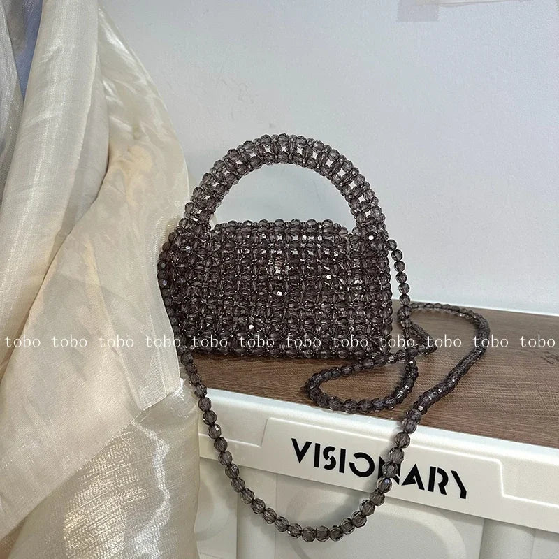 Luxury Fashionable Handcrafted Green Beaded Purse