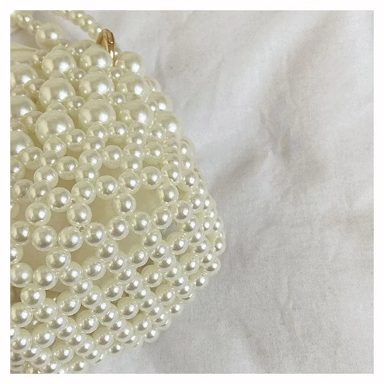 Chic Beaded Top Handle Crossbody bag