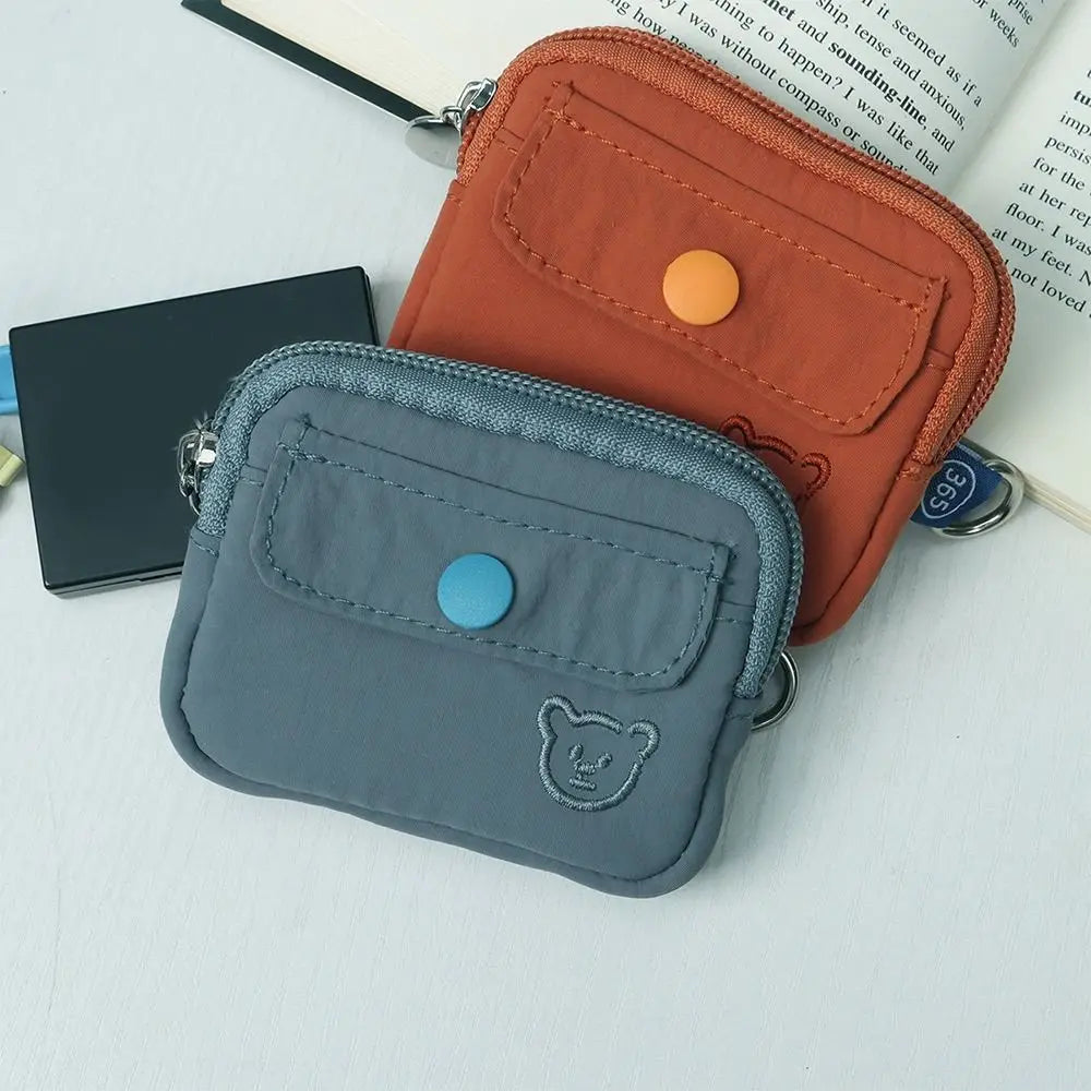 Portable Nylon Coin Purse Zipper Multi-purpose Small Wallet Gift Bag