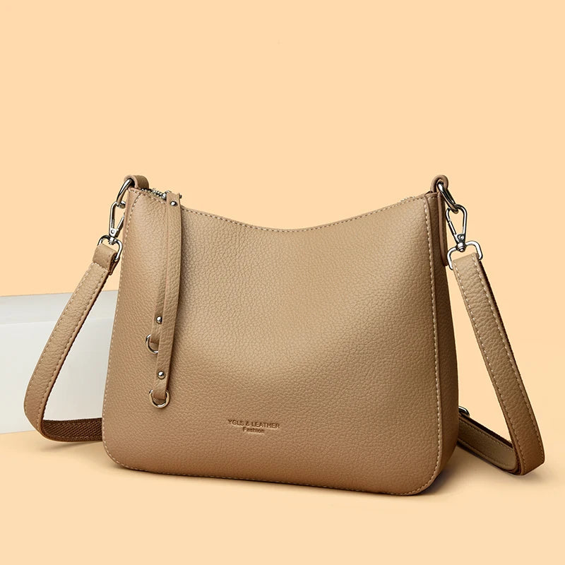 Crossbody Women Soft Leather Beaded Bags