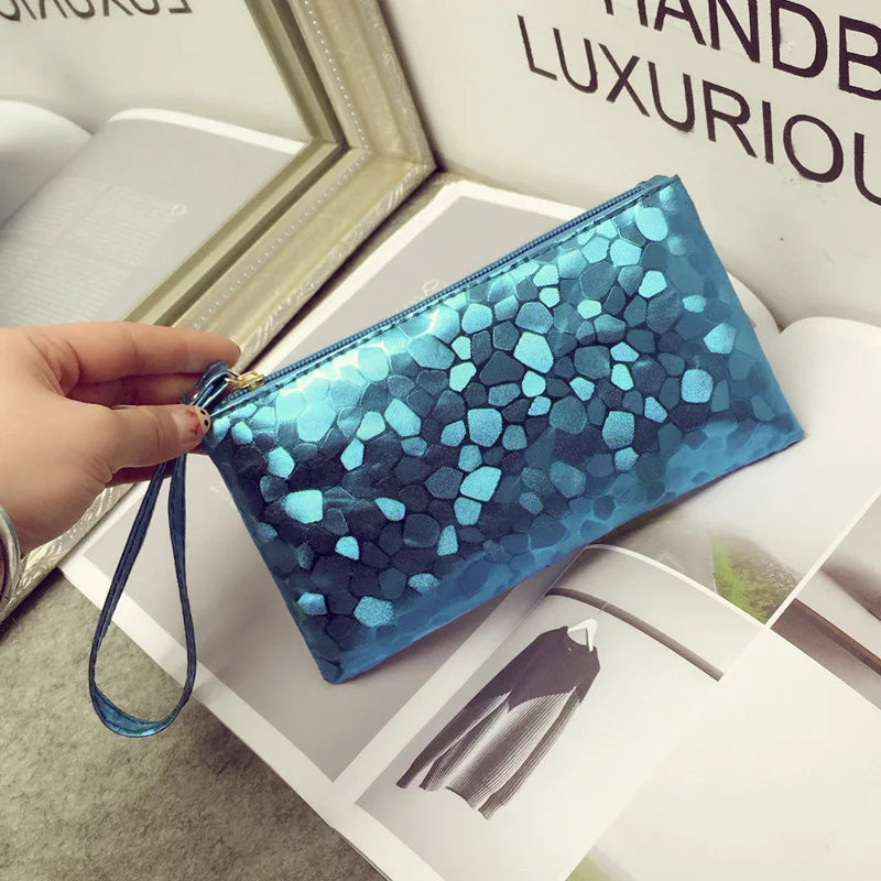 Elegant PU Leather Trendy Women Clutch