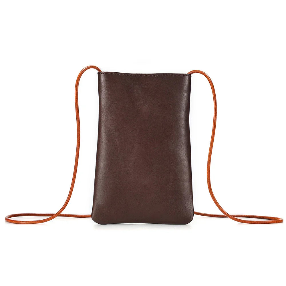 Leather Crossbody Beaded Bag for Women