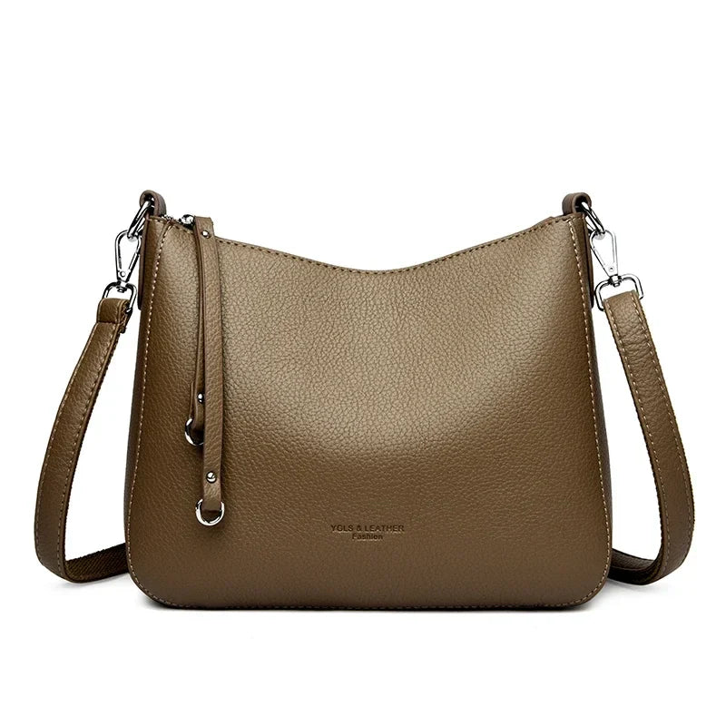 Crossbody Women Soft Leather Beaded Bags