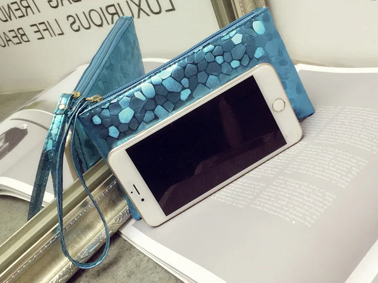 Elegant PU Leather Trendy Women Clutch