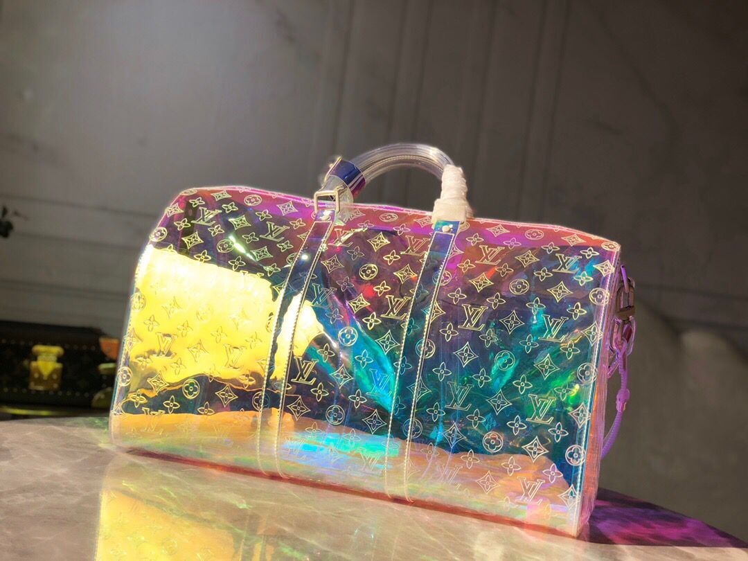 ＬＳ ＶＴＴＯＮ MONOGRAM 50 PRISM HOLOGRAPHIC TRAVEL BAG