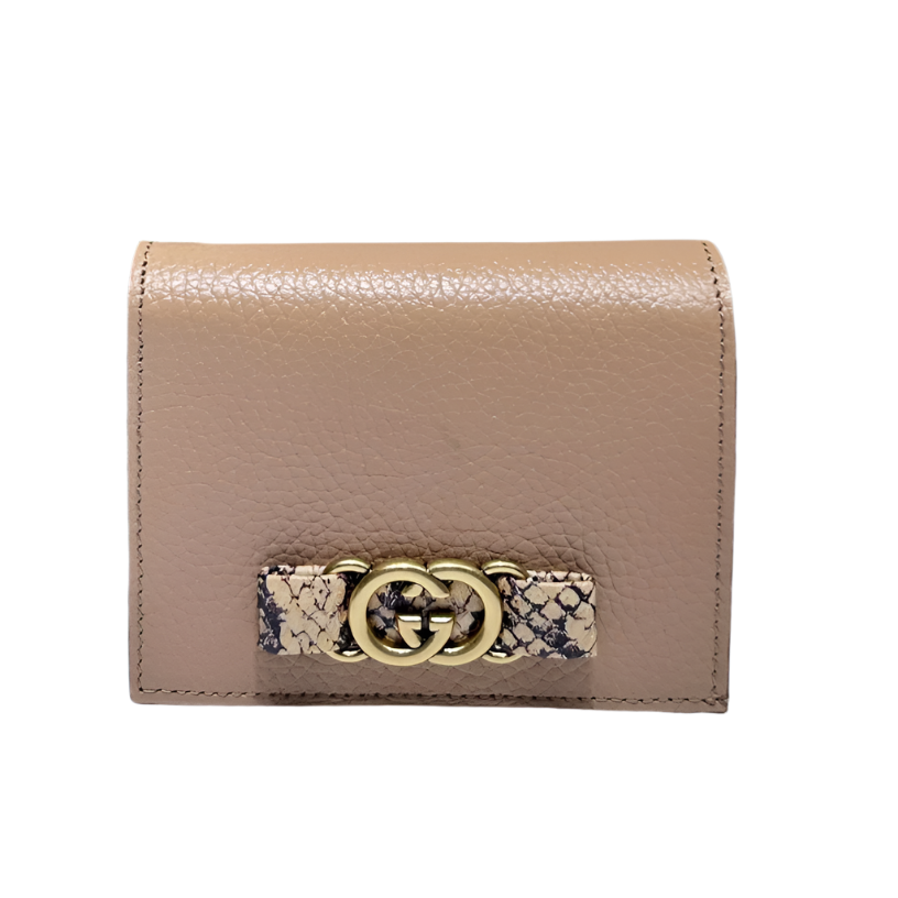 ＧＣＣＩWALLET WITH INTERLOCKING G PYTHON BOW