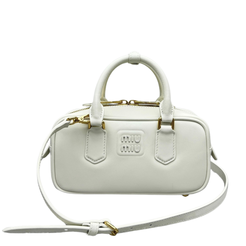 ＭＩ ＭＵ ARCADIE LEATHER BAG CHALK WHITE