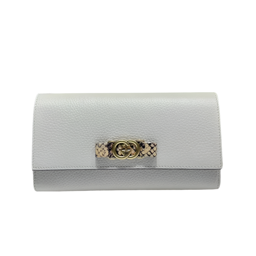 ＧＣＣＩGG INTERLOCKING LONG WALLET WHITE
