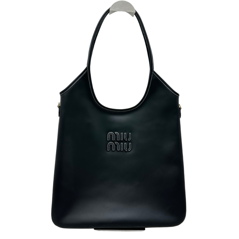 ＭＩ ＭＵ IVY LEATHER BAG BLACK