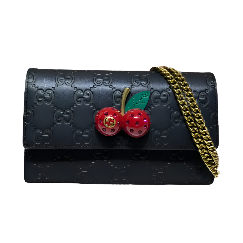 ＧＣＣＩGUCCISSIMA CHERRY CHAIN MINI SHOULDER BAG BLACK