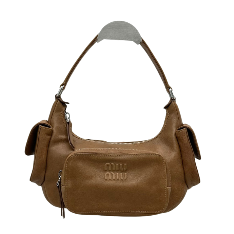 ＭＩ ＭＵ NAPPA LEATHER POCKET BAG OAK