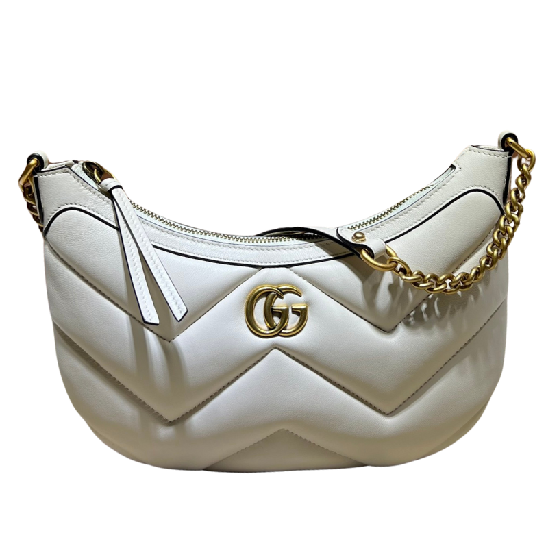 ＧＣＣＩGG MARMONT SMALL MATELASSE LEATHER SHOULDER BAG WHITE