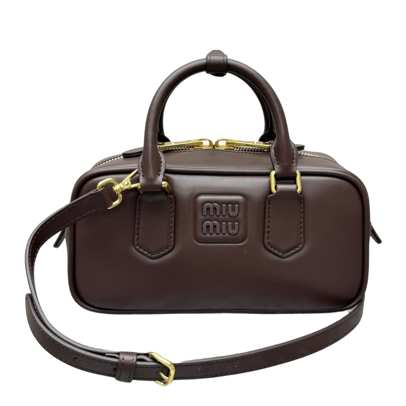 ＭＩ ＭＵ ARCADIE LEATHER BAG BRIARWOOD