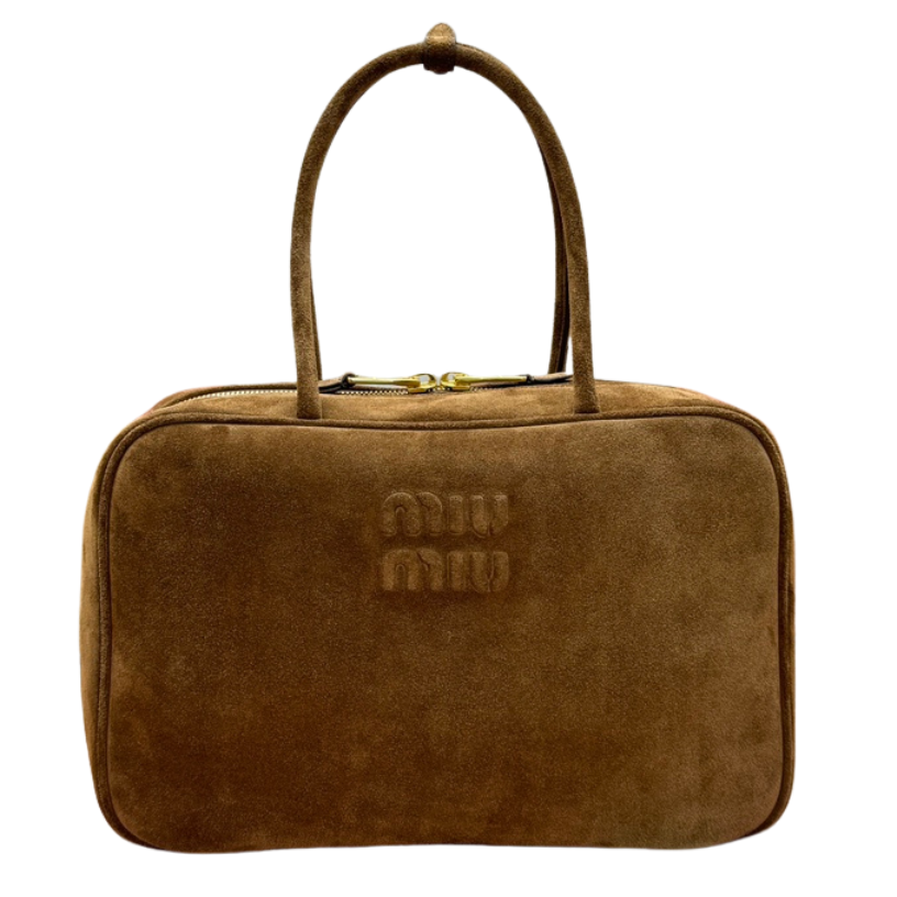 ＭＩ ＭＵ SUEDE BEAU BAG COCOA BROWN