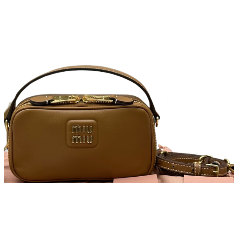 ＭＩ ＭＵ ARCADIE LEATHER BAG OAK