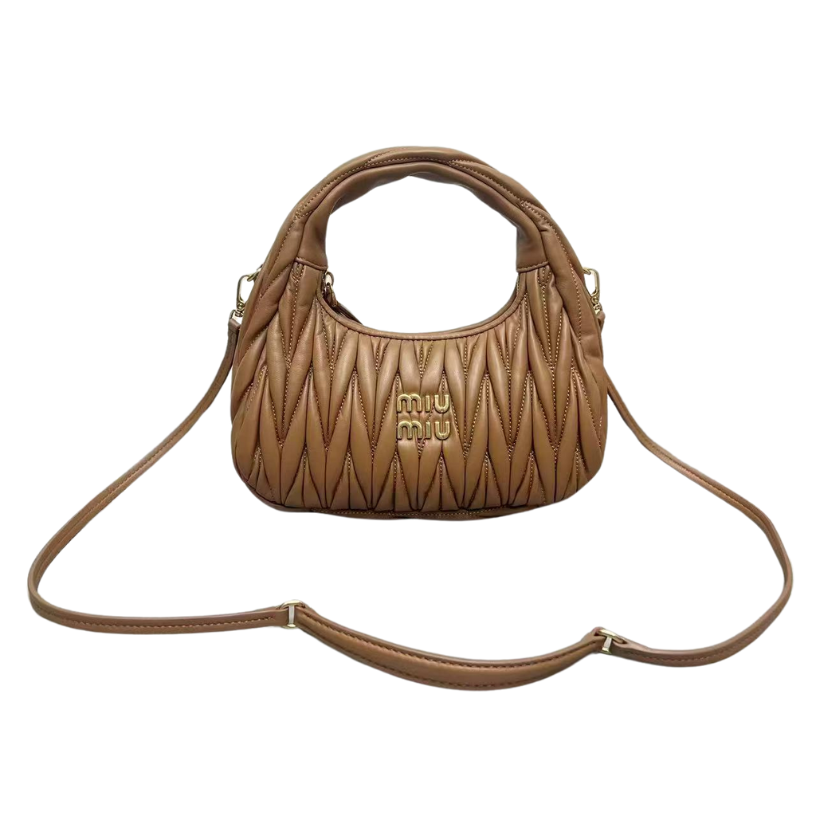 ＭＩ ＭＵ WANDER MATELASSÉ NAPPA LEATHER HOBO BAG