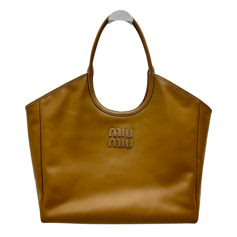 ＭＩ ＭＵ  IVY LEATHER BAG COGNAC