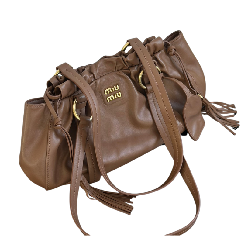 ＭＩ ＭＵ JOIE NAPPA LEATHER BAG OAK
