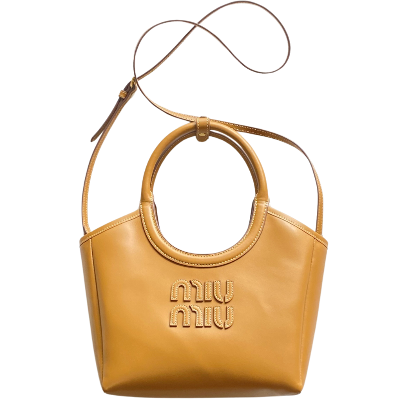 ＭＩ ＭＵ IVY LEATHER BAG COGNAC