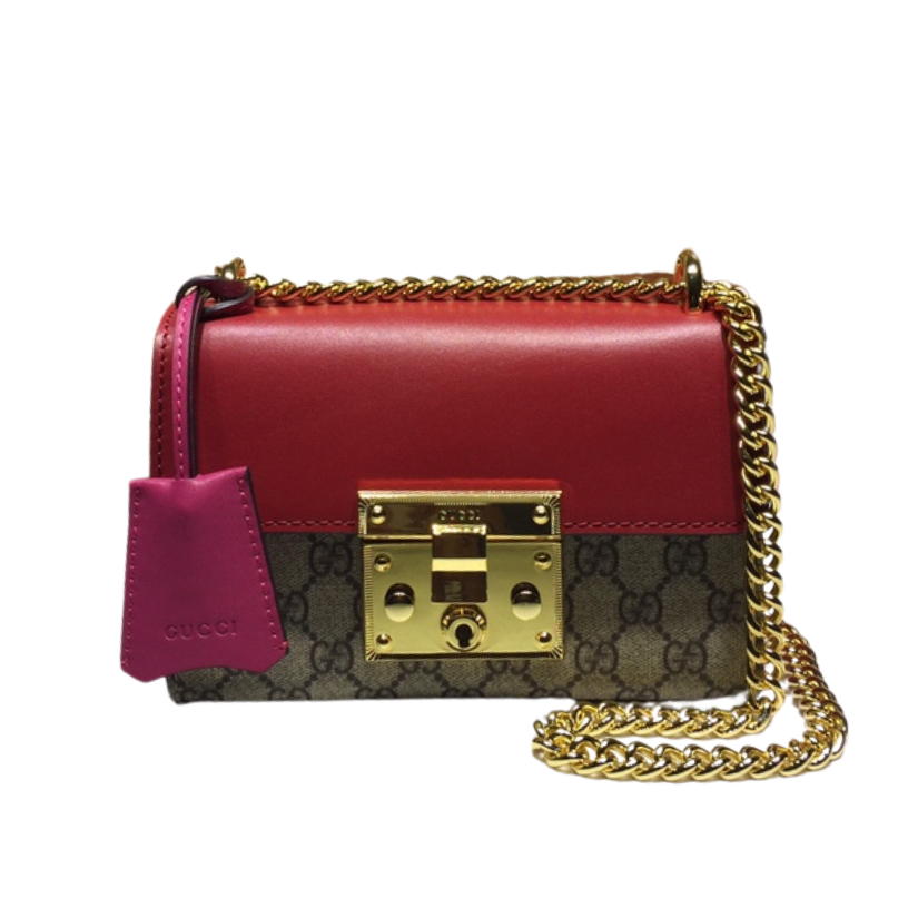 ＧＣＣＩPADLOCK SMALL SHOULDER BAG RED-PINK