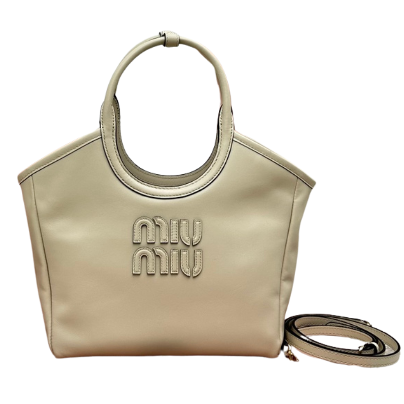 ＭＩ ＭＵ  IVY LEATHER BAG CLAY GREY