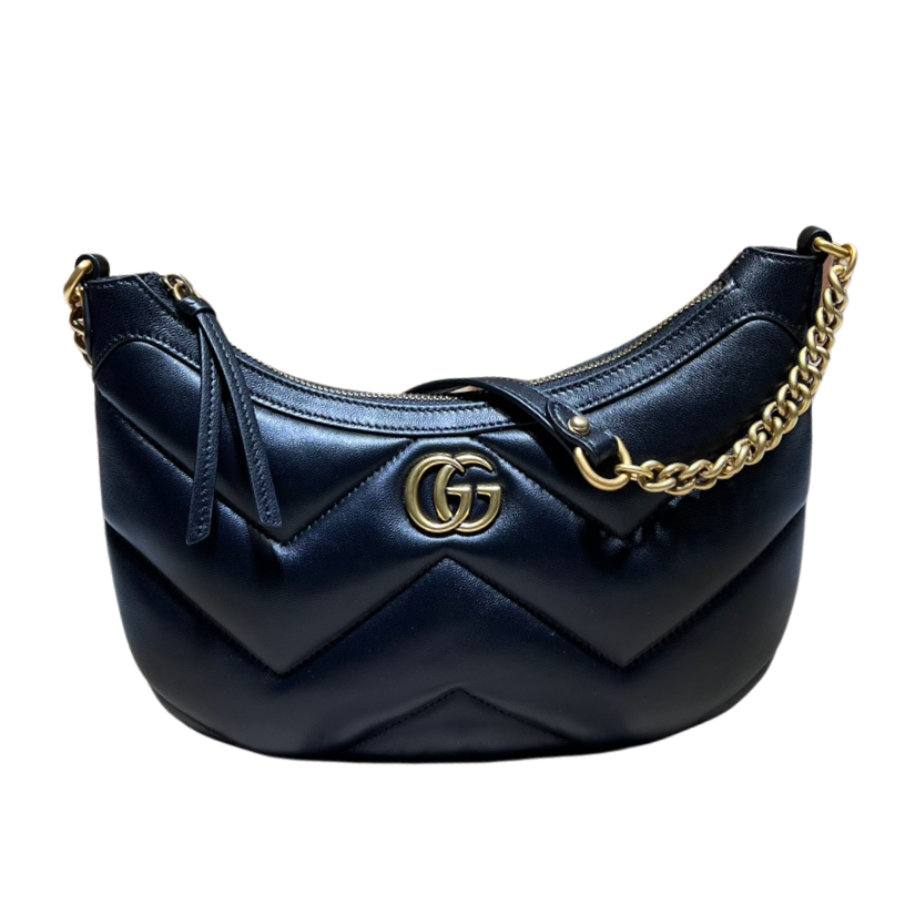 ＧＣＣＩGG MARMONT SMALL MATELASSE LEATHER SHOULDER BAG BLACK