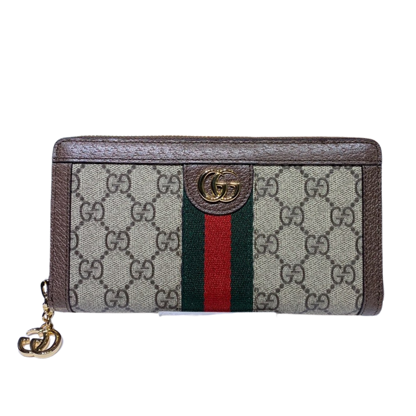 ＧＣＣＩJUMBO GG ZIP AROUND WALLET BROWN