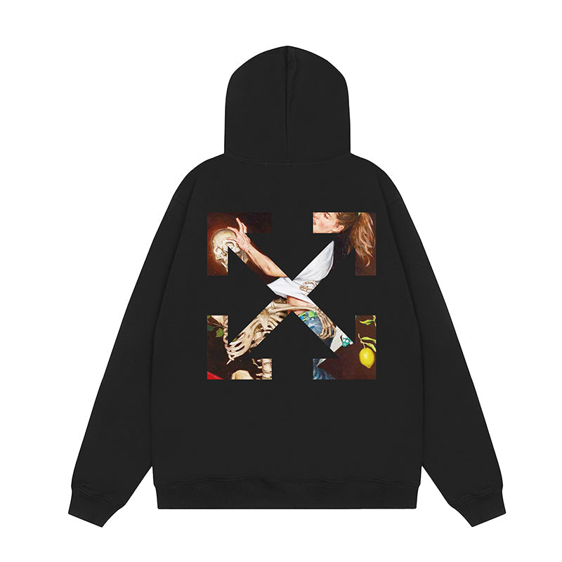 OFF WHITE Hoodie Trendy Street Style Personalized Cotton