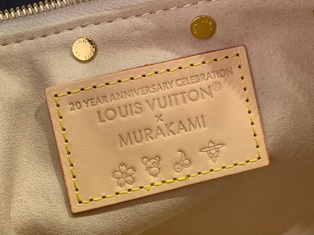 ＬＳ ＶＴＴＯＮ X TAKASHI MURAKAMI POCHETTE ACCESSOIRES BLACK/WHITE MULTICOLORED