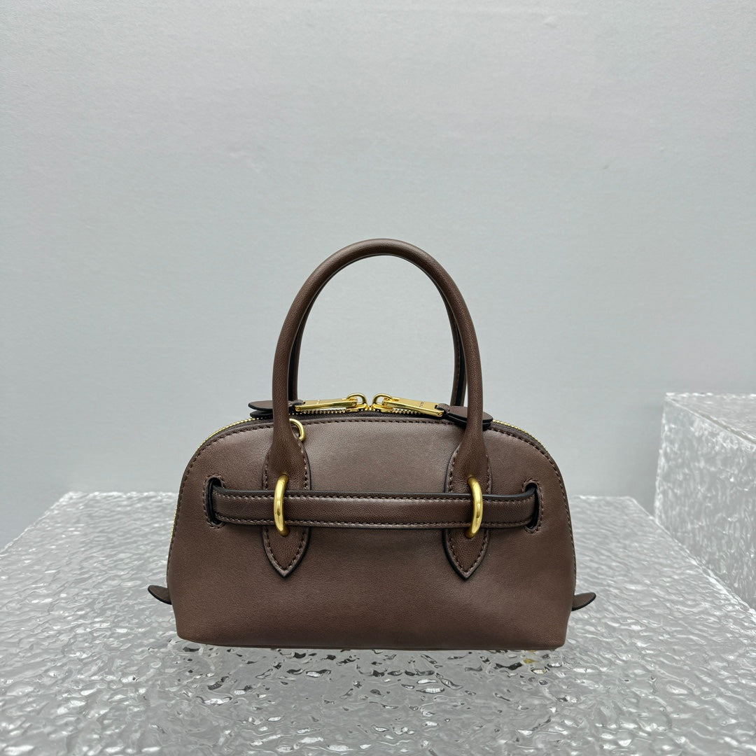 ＭＩ ＭＵ AVENTURE MINI NAPPA LEATHER BAG BRIARWOOD