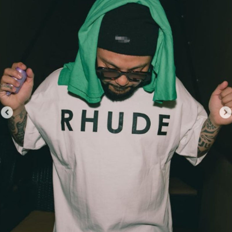 Rhude T Shirt Letter Logo Printed Short Sleeve T-Shirt