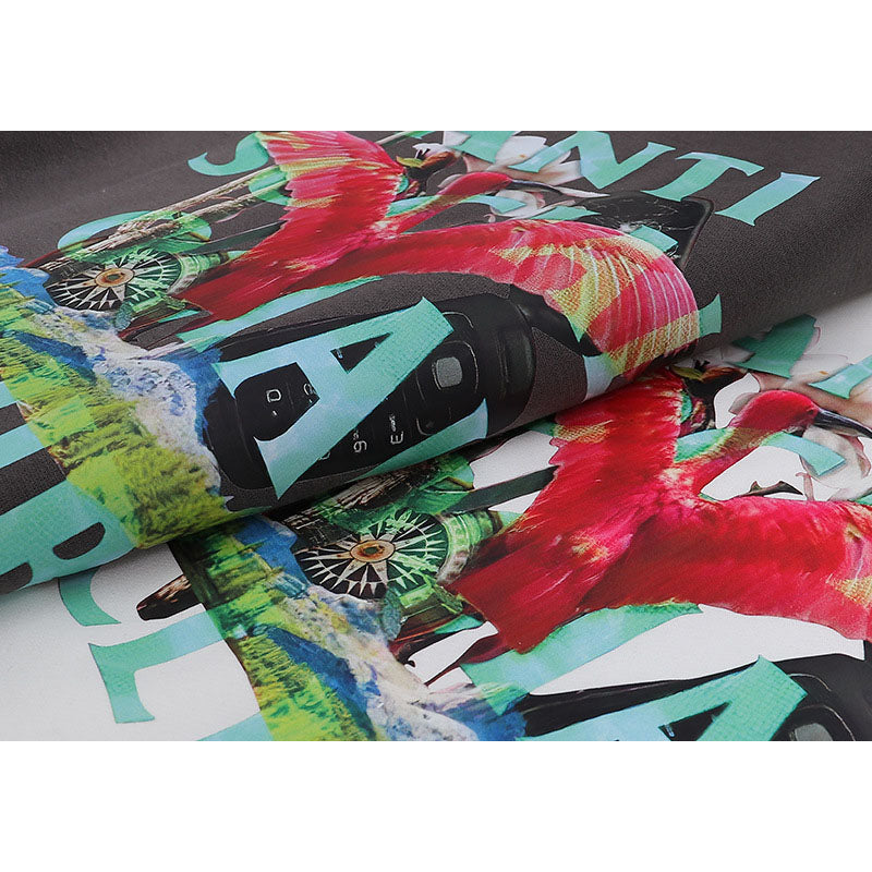 Kanye West Sunday Service Hoodie Flamingo Printing Plus Velvet Pullover Guard