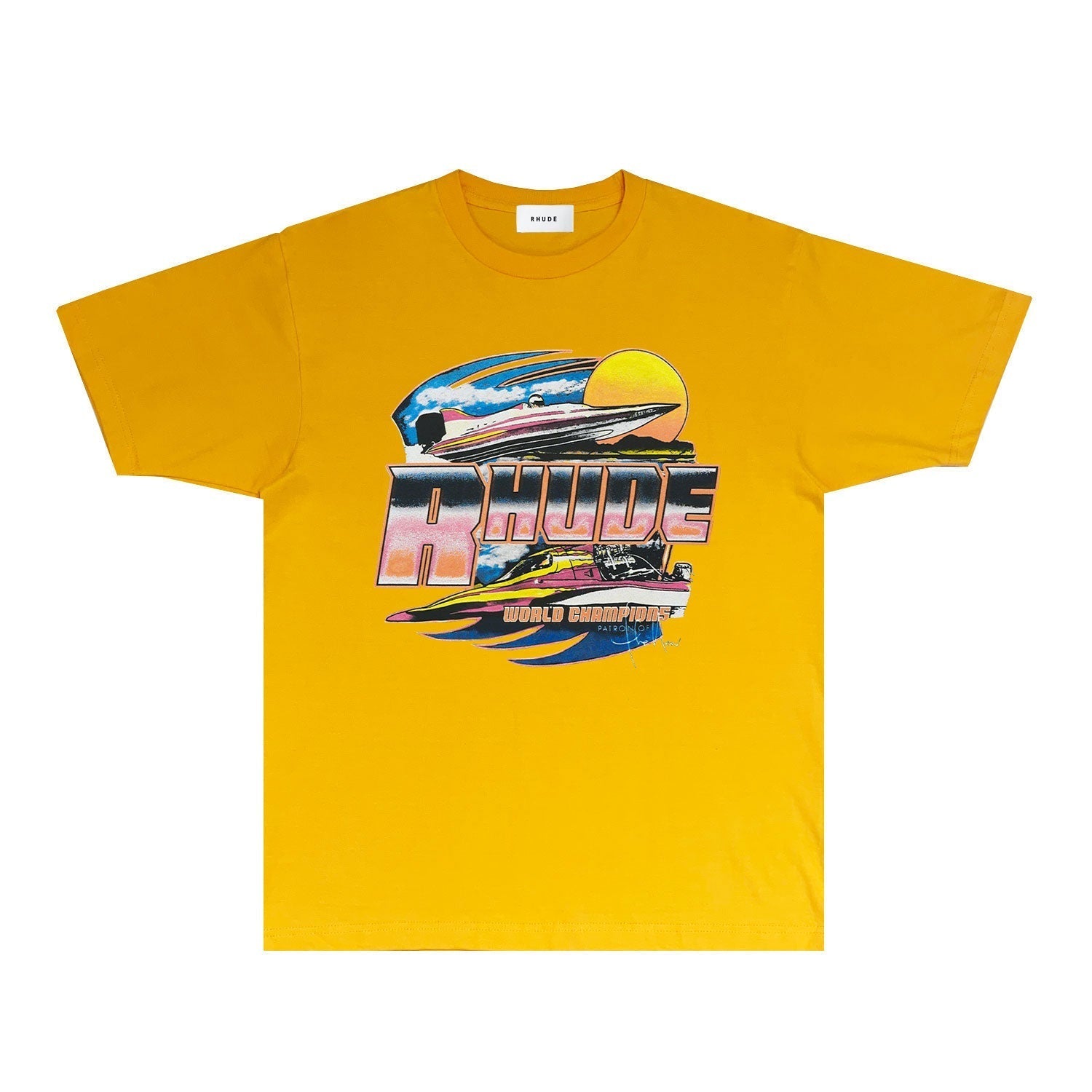 Rhude T Shirts Printed Trendy Pure Cotton