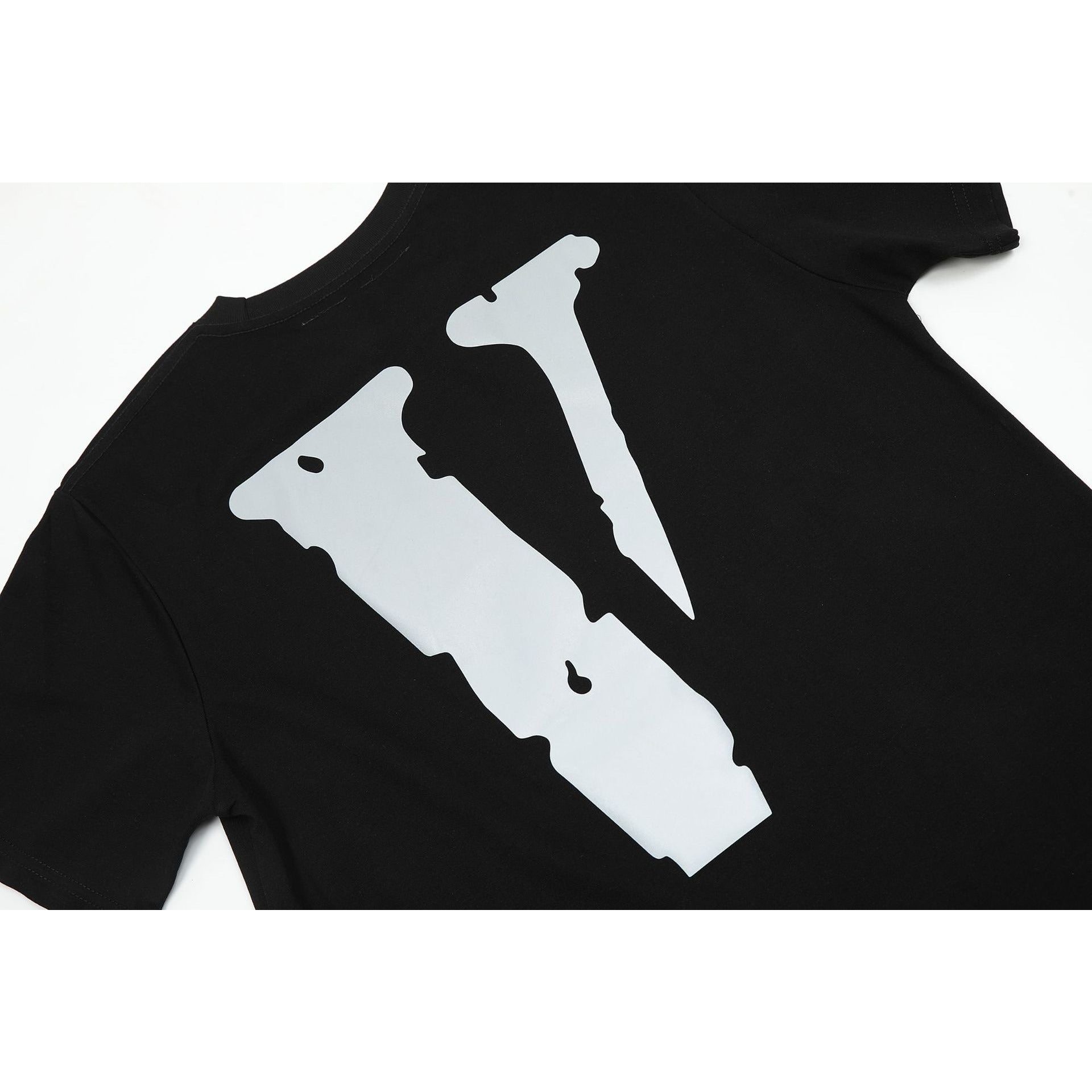 Vlone T Shirt Spring Summer Reflective Letter Crew Neck