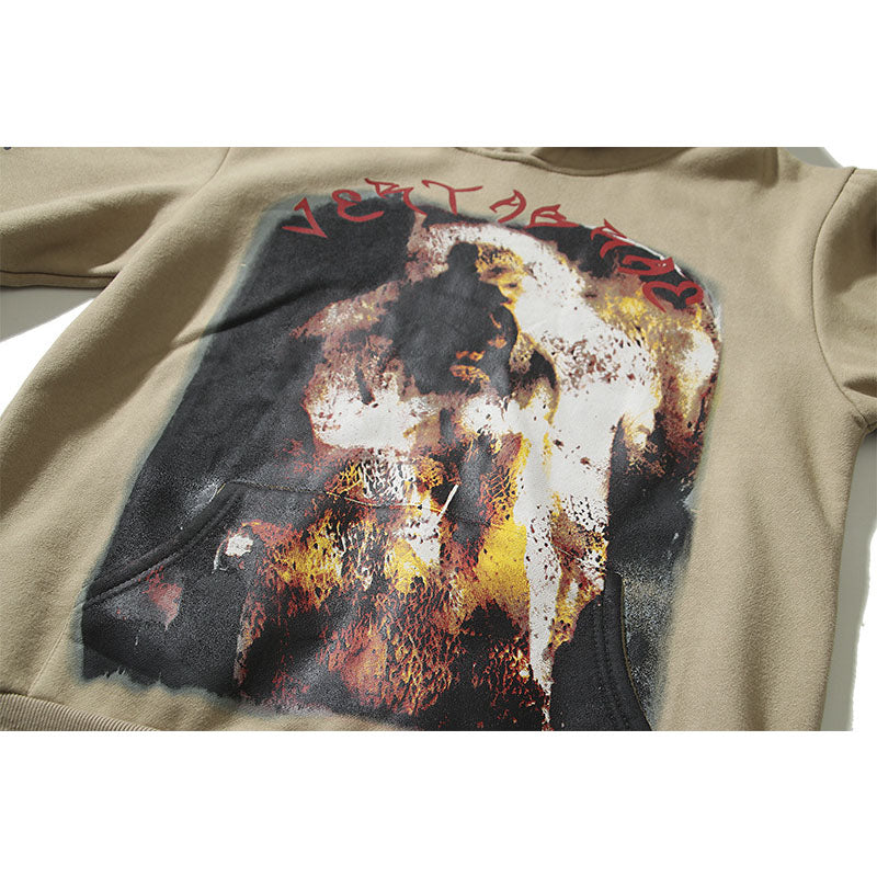 Kanye West Sunday Service Hoodie Autumn And Winter Personalized Printing Plus Velvet Hoodie