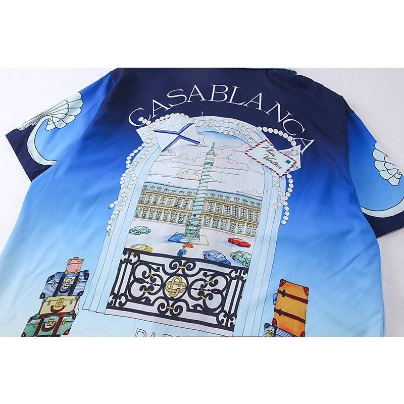 Casablanca Shirts And Shorts 2 Pieces Set Summer Short Shirt Shorts