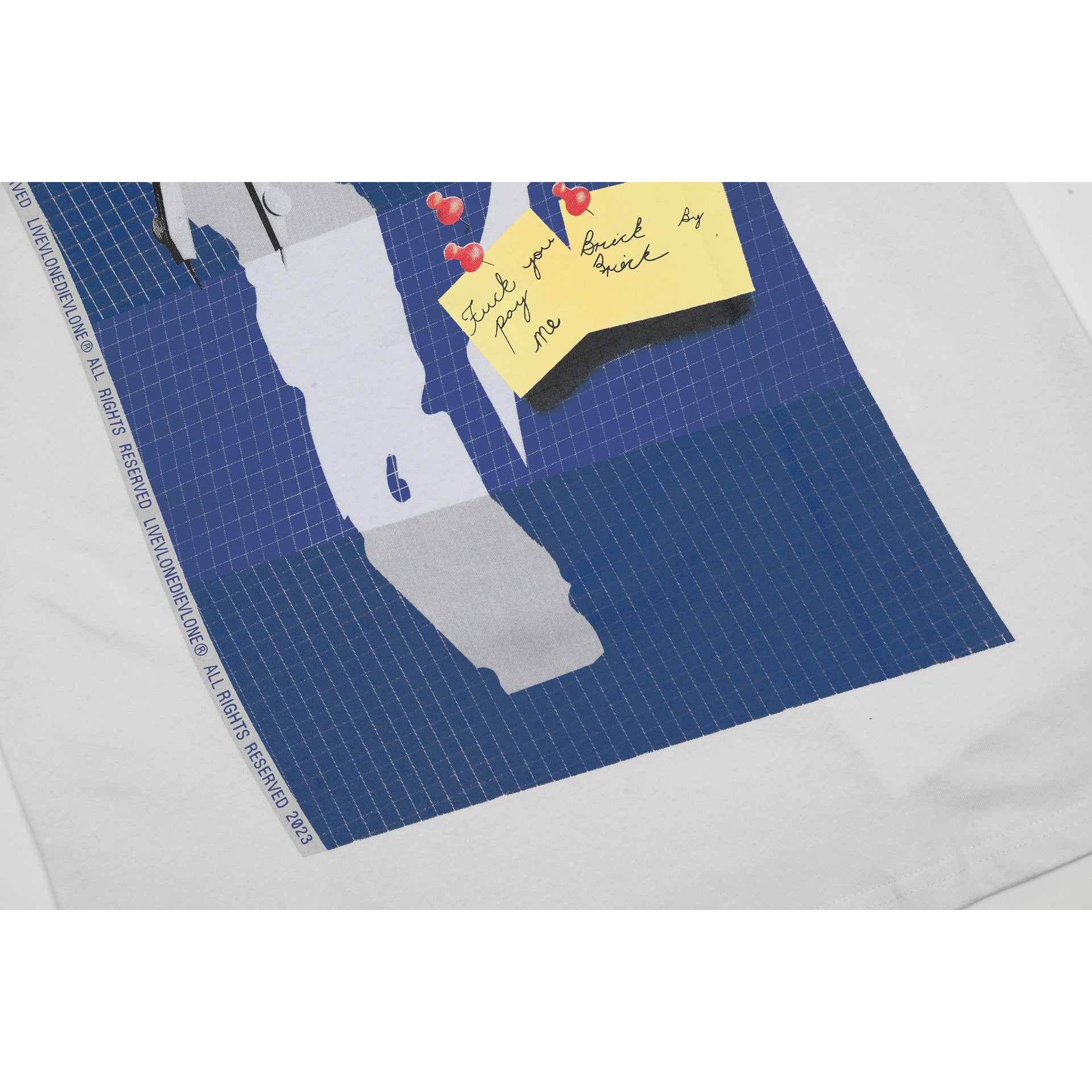 Vlone T Shirt Spring and Summer Pattern Big V Letter