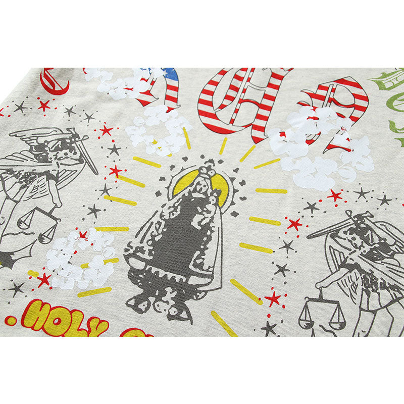 Kanye West Sunday Service Hoodie Autumn And Winter Flower Graffiti Printed Hoodie