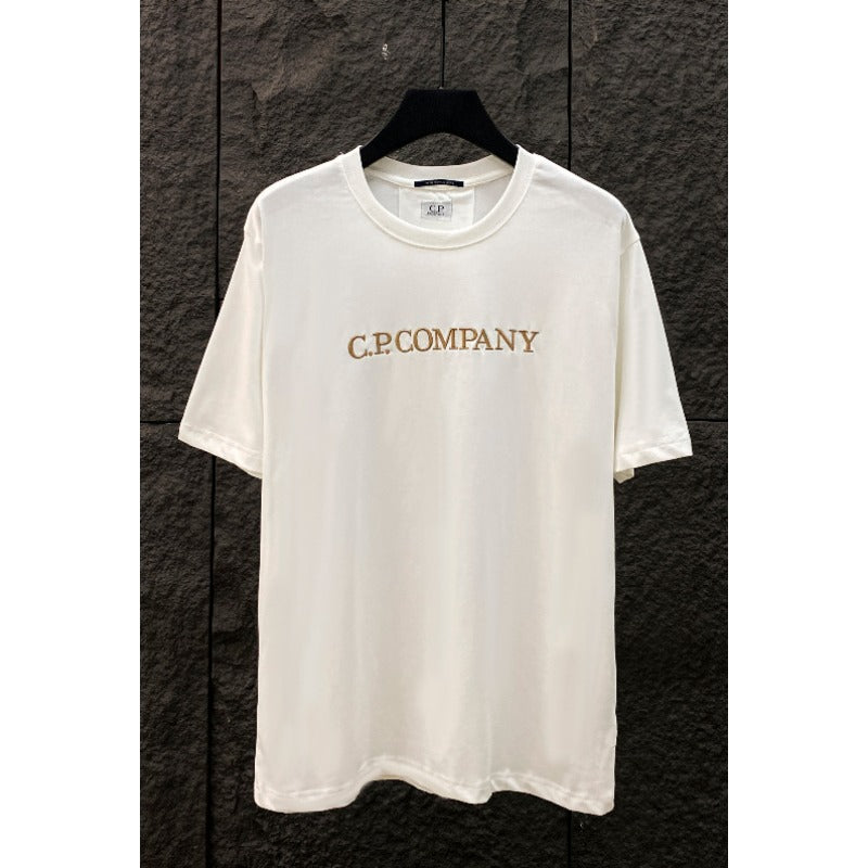 Cp Company T Shirts Cotton Embroidery Casual Crew Neck